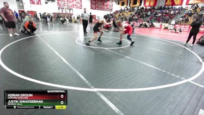 144 lbs Quarterfinal - Adrian Drouin, Harvard Westlake vs Justin Shnayderman, Beverly Hills