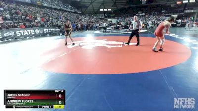 3A 120 lbs Champ. Round 2 - Andrew Flores, Lincoln (Tacoma) vs James Stager, Prairie