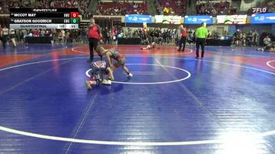 62 lbs Quarterfinal - McCoy May, Helena Wrestling Club vs Grayson Goodrich, Chinook Wrestling Club