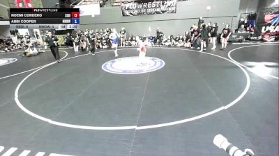 115 lbs Noemi Cordero, SDIKWA - San Diego-Imperial Kids Wrestling Association vs Abbi Cooper, MDWA - Mount Diablo Wrestling Association