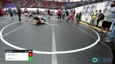 112 lbs Quarterfinal - Ka`imikai Williams, Lions Wrestling Academy vs Chace Risley, Division Bell Wrestling