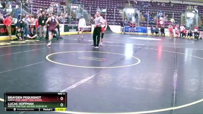 116 lbs Quarterfinal - Lucas Hoffman, Odessa Montour-Watkins Glen Sr HS vs Brayden Pequignot, North Penn Liberty High School