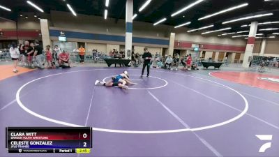 101 lbs Round 3 - Clara Witt, Dragon Youth Wrestling vs Celeste Gonzalez, Jflo Trained