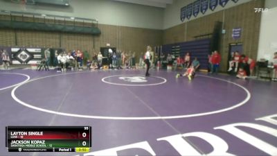 95 lbs Round 2 (6 Team) - Jackson Kopaz, Saratoga Middle School vs Layton Single, Lusk