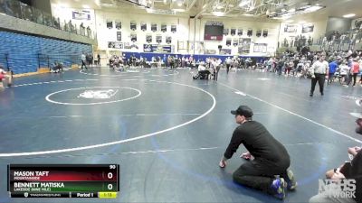 90 lbs Semifinal - Bennett Matiska, Lakeside (Nine Mile) vs Mason Taft, Mountainside