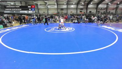 100 lbs 1st Place Match - Andersen Park, Poway Wreslting / Poway RTC vs Landon Gustafson, Interior Grappling Academy