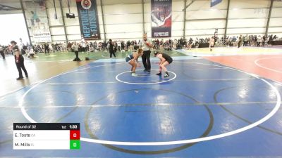 107 lbs Round Of 32 - Elise Toste, CA vs Mariah Mills, FL