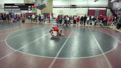 138 lbs Cons. Quarters - Walker Gaulrapp, Pinnacle Wrestling Club vs Antonio Sowell, Super D