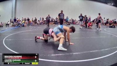 125 lbs Round 8 (10 Team) - Cooper Mariakis, Grindhouse vs Brayden Manning, Backyard Brawlers Red