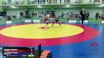 55kg Cons. Round 2 - Mason Gordon, Jr Huskies vs Karanvir Mahal, Matmen WC