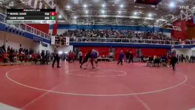 285 lbs Champ. Round 1 - Luke Juris, Hobart vs Makel Ajadi, Penn High School