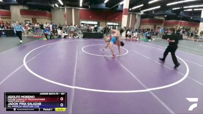 157 lbs Cons. Round 4 - Adolfo Moreno, Future Champs Of Texas/Southside Wrestling Club vs Jadon Pina Salazar, All American Wrestling Club