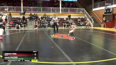 133 lbs Semifinal - Gavin Bauder, Clackamas Community College vs Jordan Free, Snow