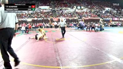 A - 175 lbs Semifinal - Ty Schepens, Sidney / Fairview vs Deegan Tvedt, Custer Co. (Miles City)