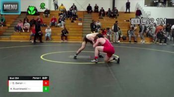 165 lbs Semifinal - Dylan Baron, Wabash vs Hunter Kupniewski, Baldwin Wallace