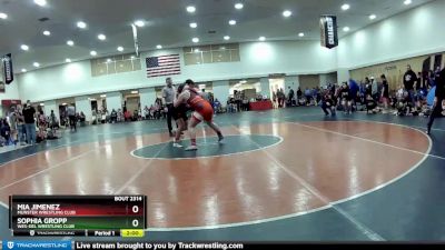 164 lbs Round 1 - Sophia Gropp, Wes-del Wrestling Club vs Mia Jimenez, Munster Wrestling Club