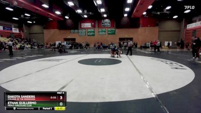 125 lbs Quarterfinal - Ethan Guillermo, Menlo Wrestling CLub vs Dakota Sanders, College Of The Redwoods