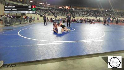110 lbs Consi Of 16 #2 - Mila Miller, Central Middle School vs Abigail Shaw, Sand Springs Jr High