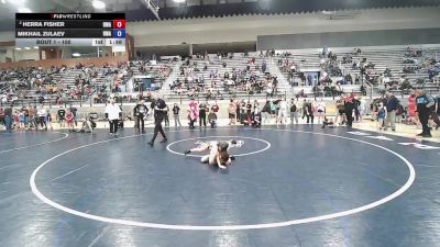 84 lbs Champ. Round 1 - Herra Fisher, Riverhawk Wrestling Academy vs Mikhail Zulaev, Redmond Wrestling Academy