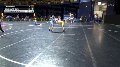 141 lbs Consi Of 16 #1 - Luke Simcox, North Carolina vs Devin Matthews, Long Island