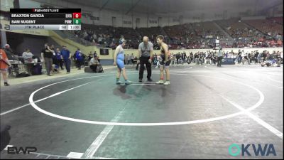 131 lbs 7th Place - Braxton Garcia, Eufaula Ironheads Wrestling Club vs Sam Nugent, Powerhouse Wrestling