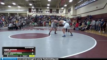 220 lbs Quarterfinal - Drew Jackson, Crestwood vs Rusty VanWetzinga, Pleasant Valley