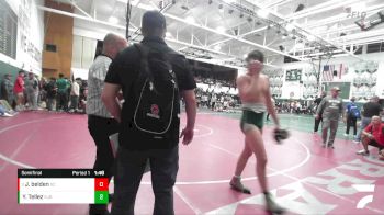 150 lbs Semifinal - Jacob Belden, San Clemente vs Yazir Tellez, St. John Bosco