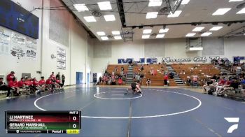 285 lbs Semis & 3rd Wb (16 Team) - JJ Martinez, Fresno City College vs Gerard Marshall, College Of The Redwoods