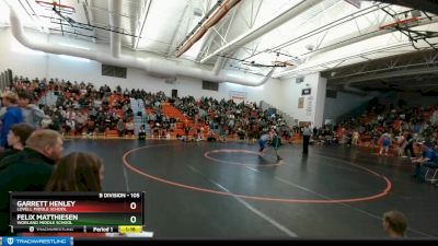 105 lbs Quarterfinal - Garrett Henley, Lovell Middle School vs Felix Matthiesen, Worland Middle School