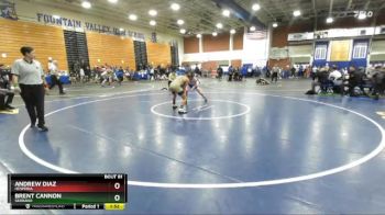 126 lbs Champ. Round 1 - Andrew Diaz, Hesperia vs Brent Cannon, Serrano