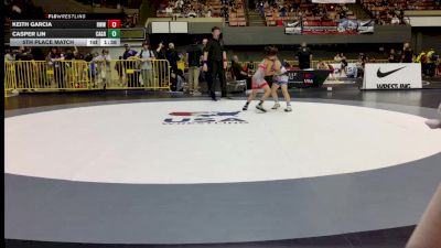 5th Place Match - Keith Garcia, Red Wave Wrestling vs Casper Lin, California Grapplers