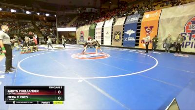 110 Class 2 lbs Cons. Round 1 - Mera Flores, Lafayette vs Jaidyn Pohlsander, Central (Springfield)
