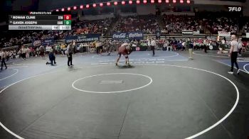 D 2 285 lbs Quarterfinal - Rowan Cline, St. Thomas More vs Gaven Joseph, Carencro