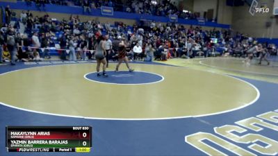 170lbs Cons. Round 3 - Makaylynn Arias, Napavine (Girls) vs Yazmin Barrera Barajas, Ephrata (Girls)