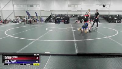 144 lbs Round 1 (8 Team) - Tyson Peach, Wisconsin vs Jake Miller, Oklahoma Blue