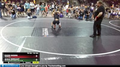 94-100 lbs Round 1 - Khori Skeers, Montana vs Bodhi Bergant, Mat Burners Wrestling Club