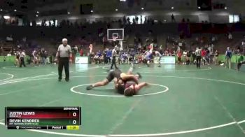 220 lbs Semifinal - Devin Kendrex, Mt. Vernon (Fortville) vs Justin Lewis, Roncalli