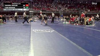 3A-113 lbs Champ. Round 2 - Maxwell Baccam, Carlisle vs Cain Crosson, Indianola