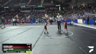 40 lbs Quarterfinal - Kiara Sauer, Salina vs Alona King, Bonner Springs