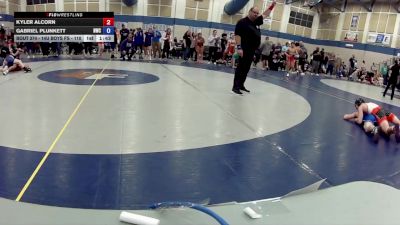 14U Boys FS - 110 lbs 3rd Place Match - Kyler Alcorn vs Gabriel Plunkett, Noblesville Wrestling Club