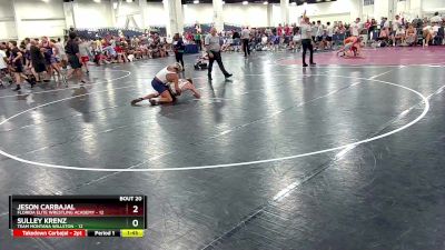 132 lbs Round 4 (10 Team) - Sulley Krenz, Team Montana Willston vs Jeson Carbajal, Florida Elite Wrestling Academy