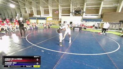 120 lbs Round 1 (8 Team) - Jorge De La Rosa, Oregon vs Parker Neu, Wisconsin