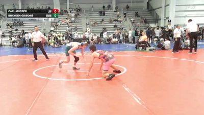 113 lbs Rr Rnd 3 - Cael Musser, LAW Red - HSB vs Brayden Gibbons, Hammer Wrestling Club - HSB
