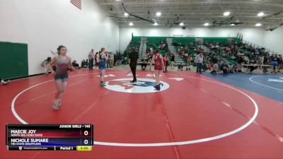 145 lbs Round 2 - Maecie Joy, North Big Horn Rams vs Nichole Sumare, Tri-State Grapplers