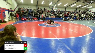 145 lbs Quarterfinal - Faith Brown, Broken Arrow Girls vs Aspen Atkinson, Perry Girls Wrestling Club