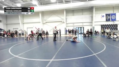 120 lbs 3rd Place Match - Michael Kowalski, Empire Wrestling Club vs Cash Christensen, Sanderson Wrestling Academy
