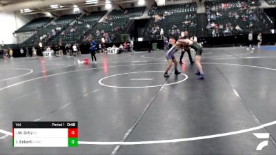 144 lbs 5th Place Match - Mario Ortiz, Sedgwick County vs Isaac Eckert, Elkhorn Valley Wrestling Club