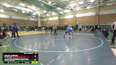 120 lbs Cons. Round 2 - Jacob Jimenez, Bishop Amat vs Quentin Barros-Santiago, North Torrance