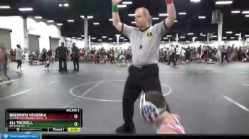 76 lbs Round 2 (8 Team) - Brennen Veverka, U2 Upstate Uprising Gold vs Eli Troxell, 84 Athletes