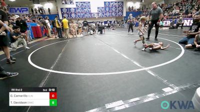 43 lbs Quarterfinal - Rhett Pitts, Cowboy Wrestling Club vs Greyson Summitt, Newkirk Takedown Club